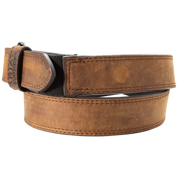 LEATHER BELT W/ELASTIC  INSERTS - A1700602 - Image 2