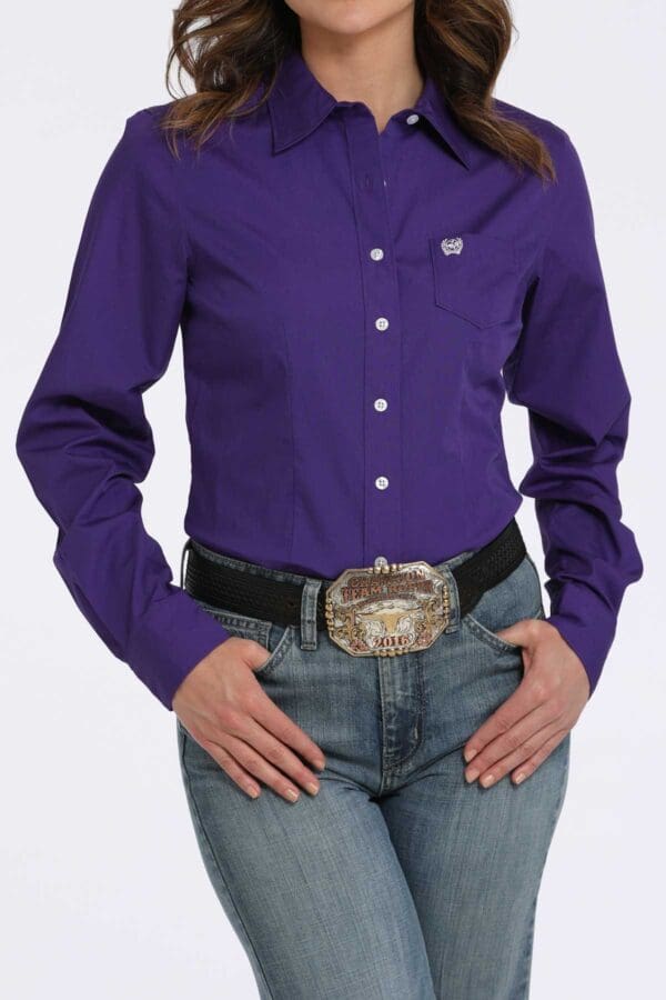 L/S PURPLE SHIRT - MSW9164076