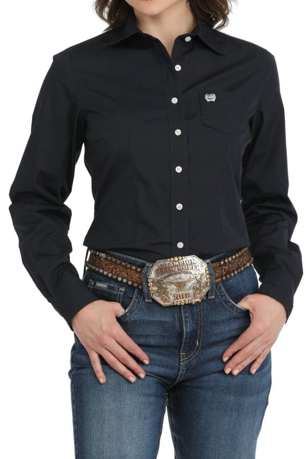 NAVY L/S SHIRT- MSW9164108