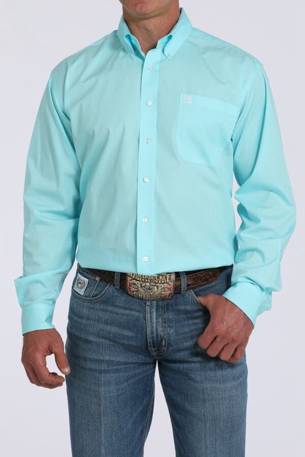 L/S TURQUOISE SHIRT - MTW1105923