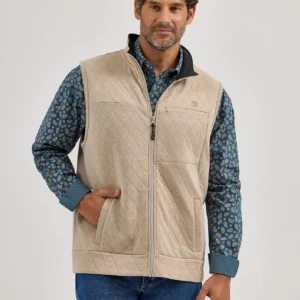 Men's George Strait Zip Front Solid Knit Vest
