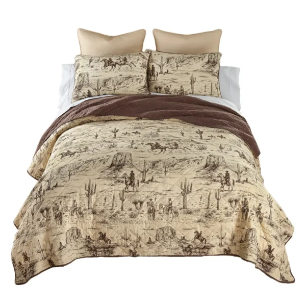 King Donna Sharp Cowboy Cotton Quilt Set
