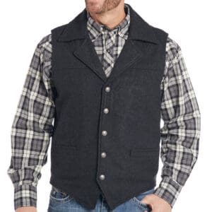 black wool vest western