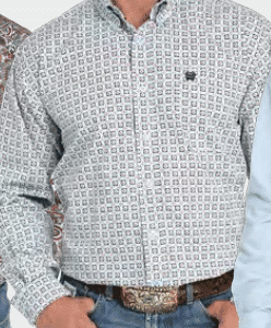 Cinch Printed LS Button Down Shirt