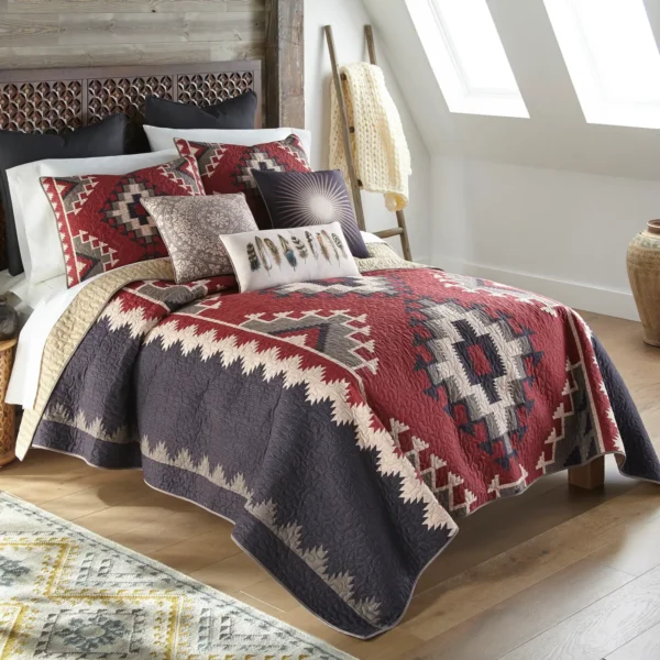 Donna Sharp Mojave Red 3PC Quilt Set KING- 60217 - Image 2