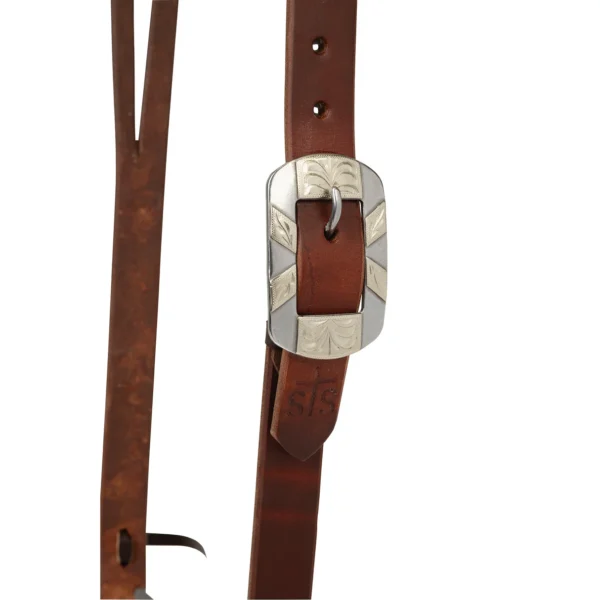 STS Ranch Signature Tack Harness Leather Split Ear Headstall, 1"  - 10104-32 - Image 3
