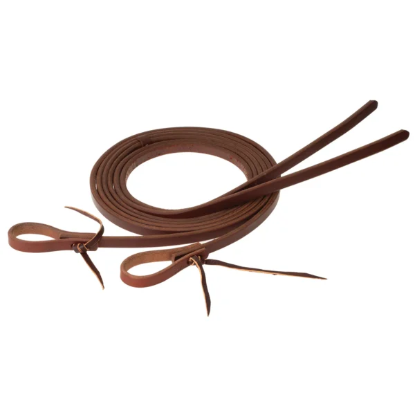 STS Ranch Signature Tack Harness Leather Split Rein, Water Tie Ends, 8'  - 50511-34 - Image 2