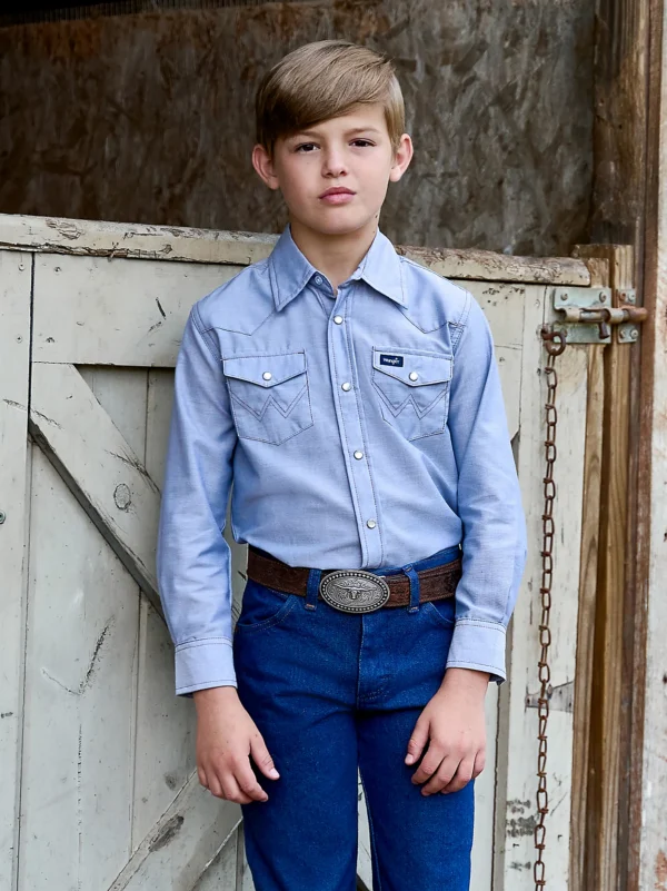 little boys denim cowboy shirt
