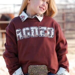 girls rodeo crew neck