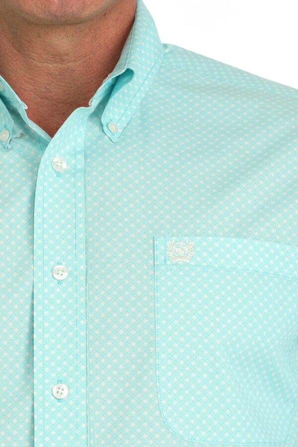 CINCH TURQUOISE PRINT SHIRT  MTW1105957