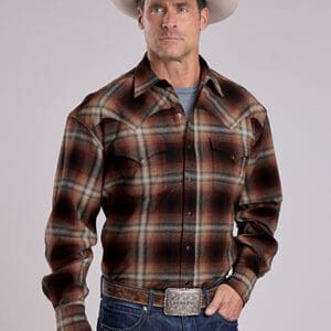 BRUSHED TWILL PLD - OMBRE FLANNEL,     11-001-0478-6067
