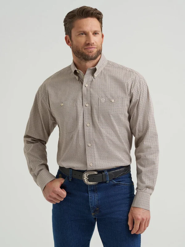 Long Sleeve Button Down Two Pocket Shirt  112369590