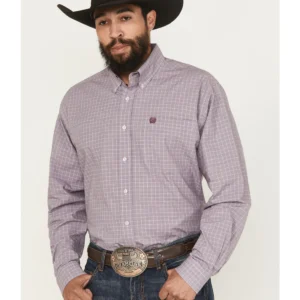 CINCH - Men LONG SLEEVE BUTTON-DOWN SHIRT, Lilac
