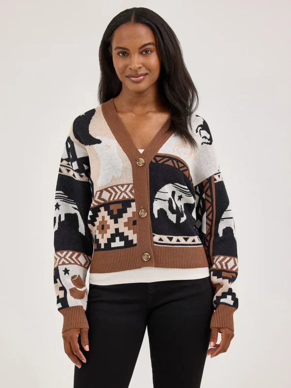 Cropped Cardigan Sweater     112371637