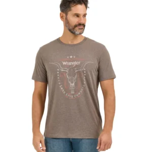 Heather Brown Longhorn Graphic T-Shirt 112368645