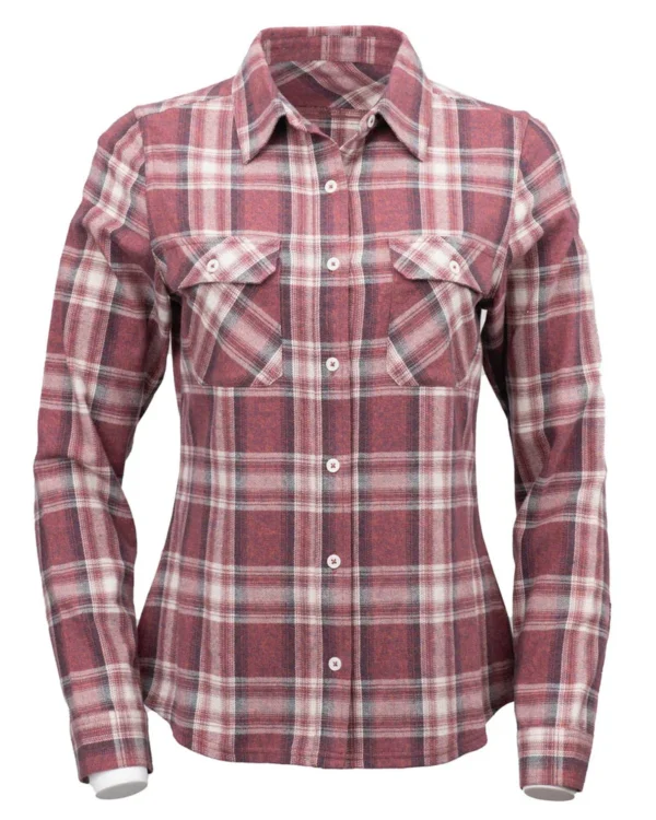 Cotton Plaid Outback Shirt   40312-RED