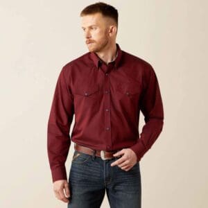 Wrinkle Free Pinpoint Oxford Classic Fit Snap Shirt 10065914