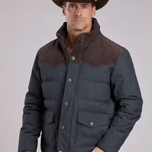 Men's Denim Look Down Fill Jacket   11-097-0693-6135