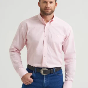 Men's Wrangler Bucking Cancer Button Down Shirt 112369528
