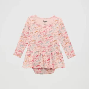 Baby Girl's Allover Print Skirted Bodysuit 112371931