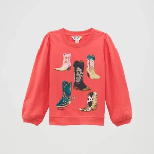 Girl's Wrangler Graphic Puff Sleeve Pullover 112371935