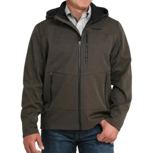 Olive Hooded Softshell Jacket   MWJ1593006