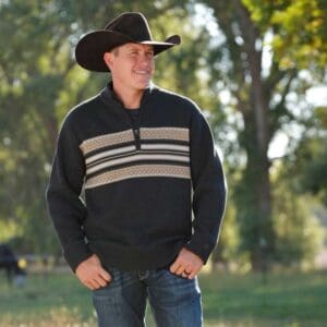mens aztec 1/4 zip