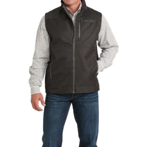 Brown Bonded  Zip Vest    MWV1515025
