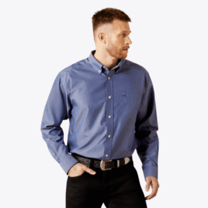 Ariat Wrinkle Free Solid Pinpoint Oxford Classic Fit Shirt