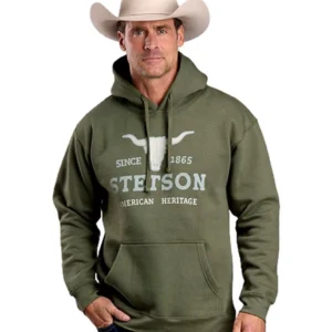 Stetson Western Sweatshirt Mens American Sage    11-097-0562-0943