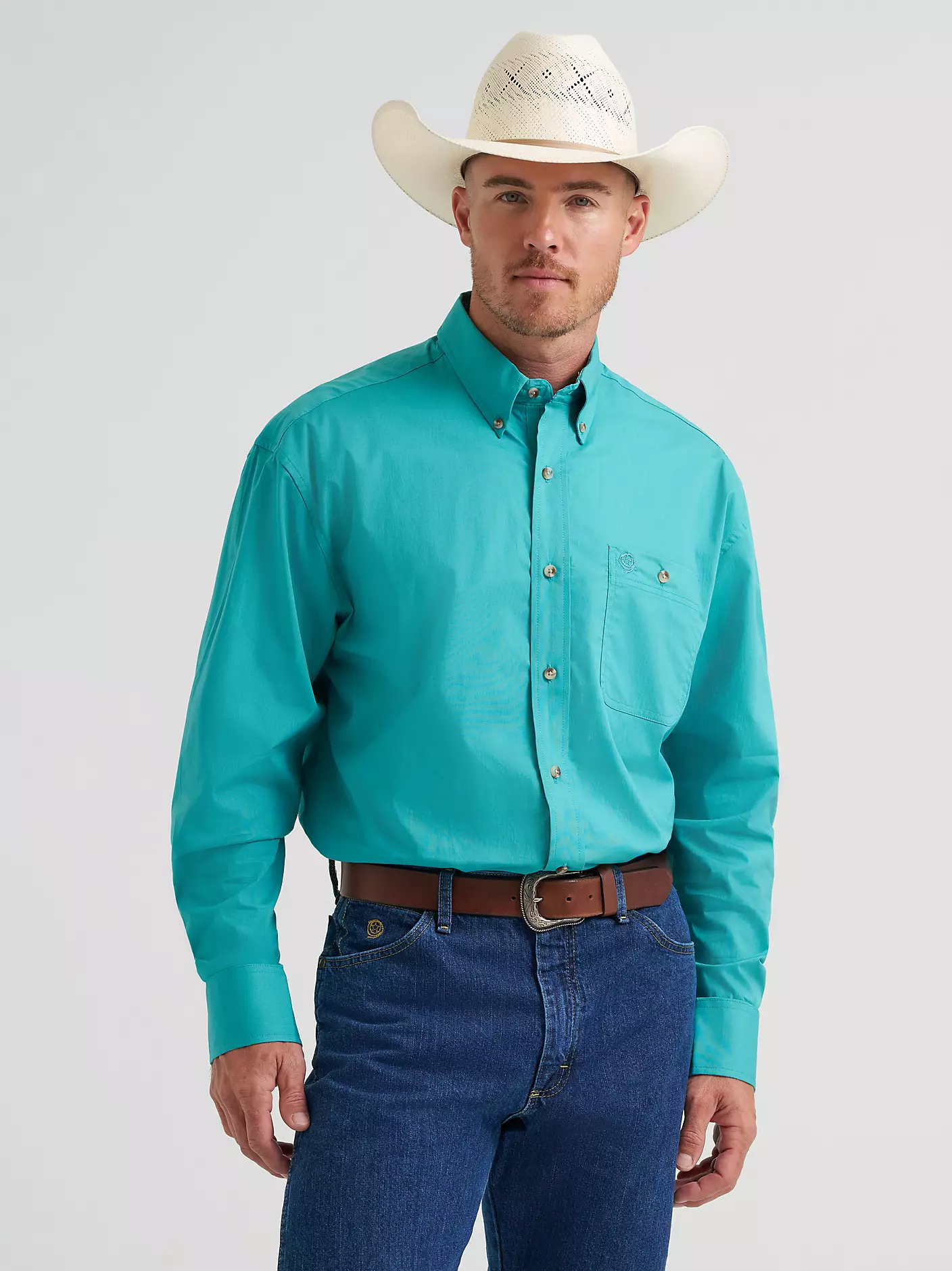 mens solid blue turquoise shirt