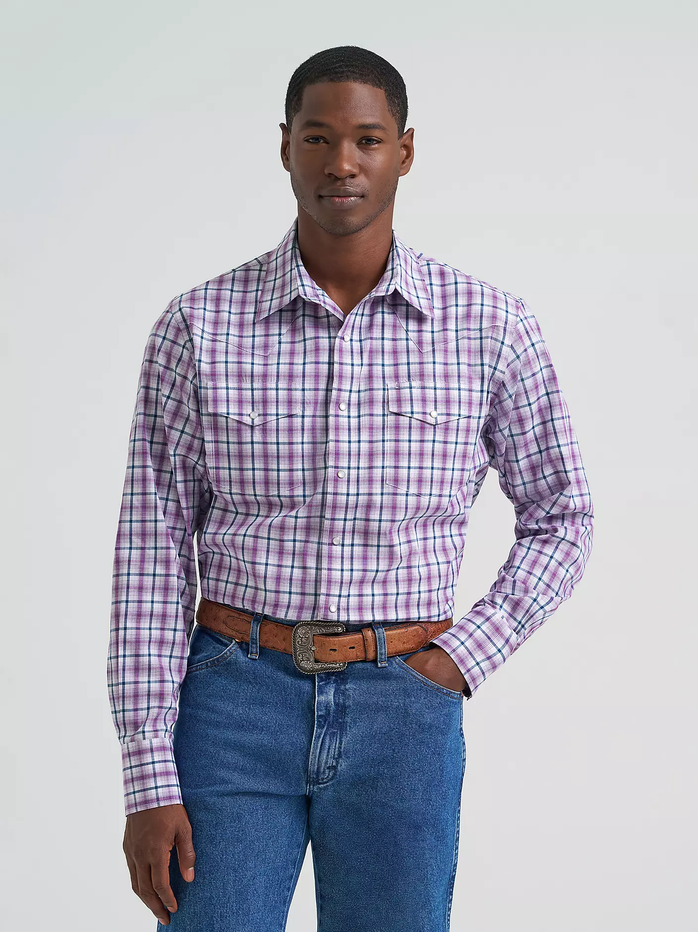weangler wrinkle free plaid