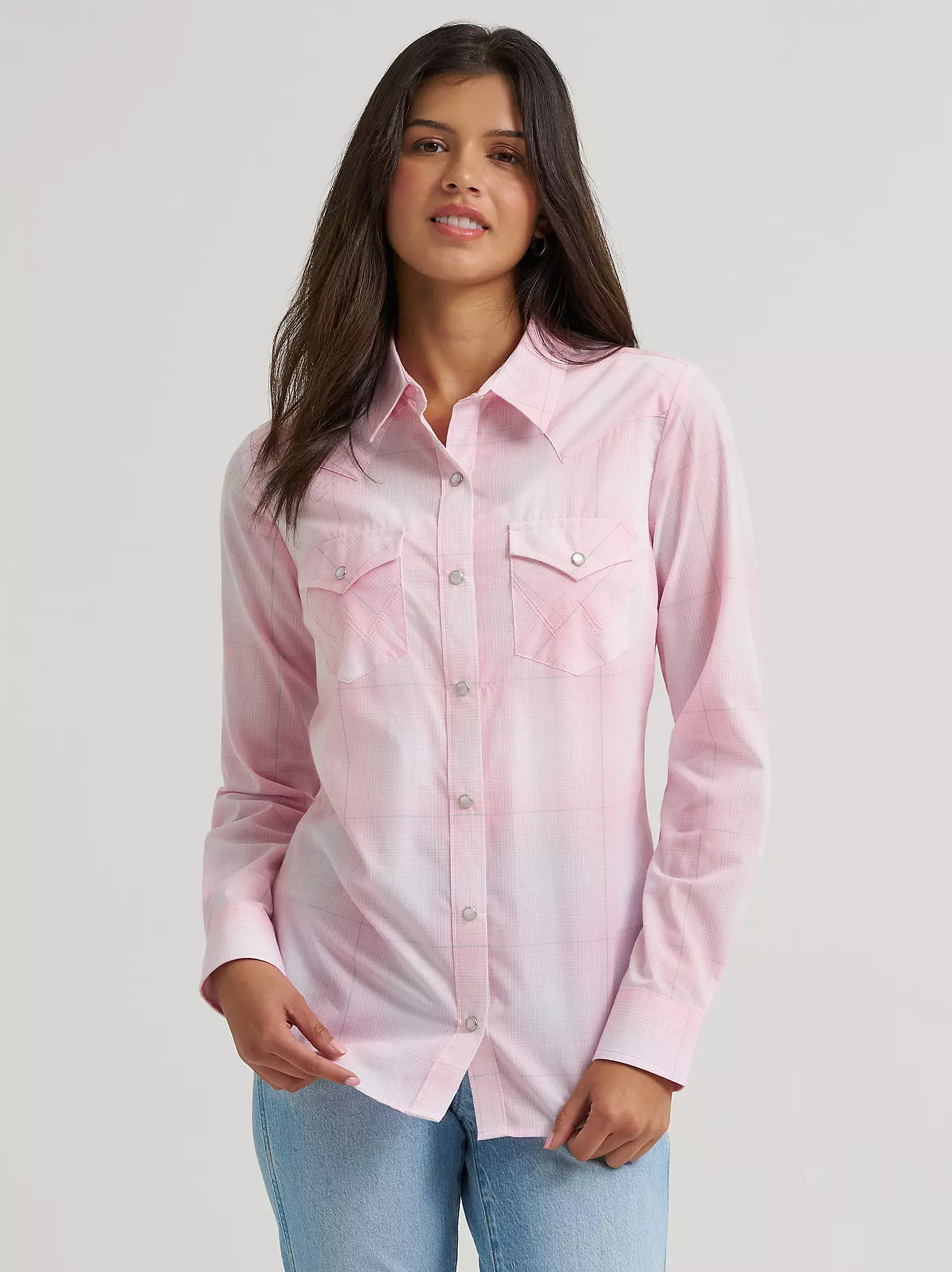 ladies wrangler pink shirt