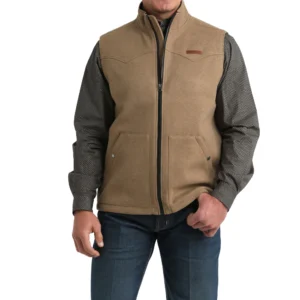 Cinch Men's Khaki Western Full Zip Vest