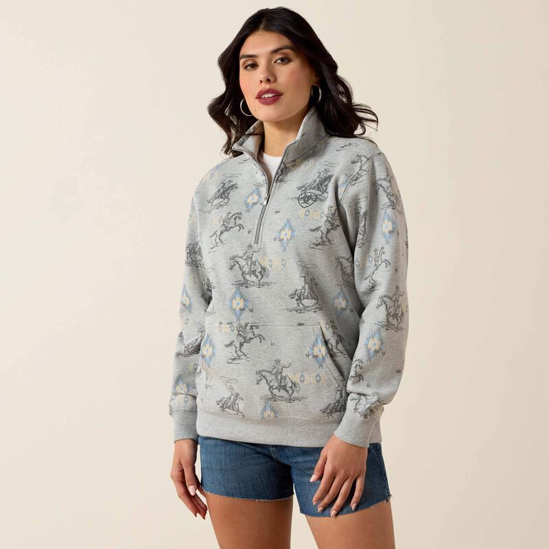 ariat western ladies quarter zip