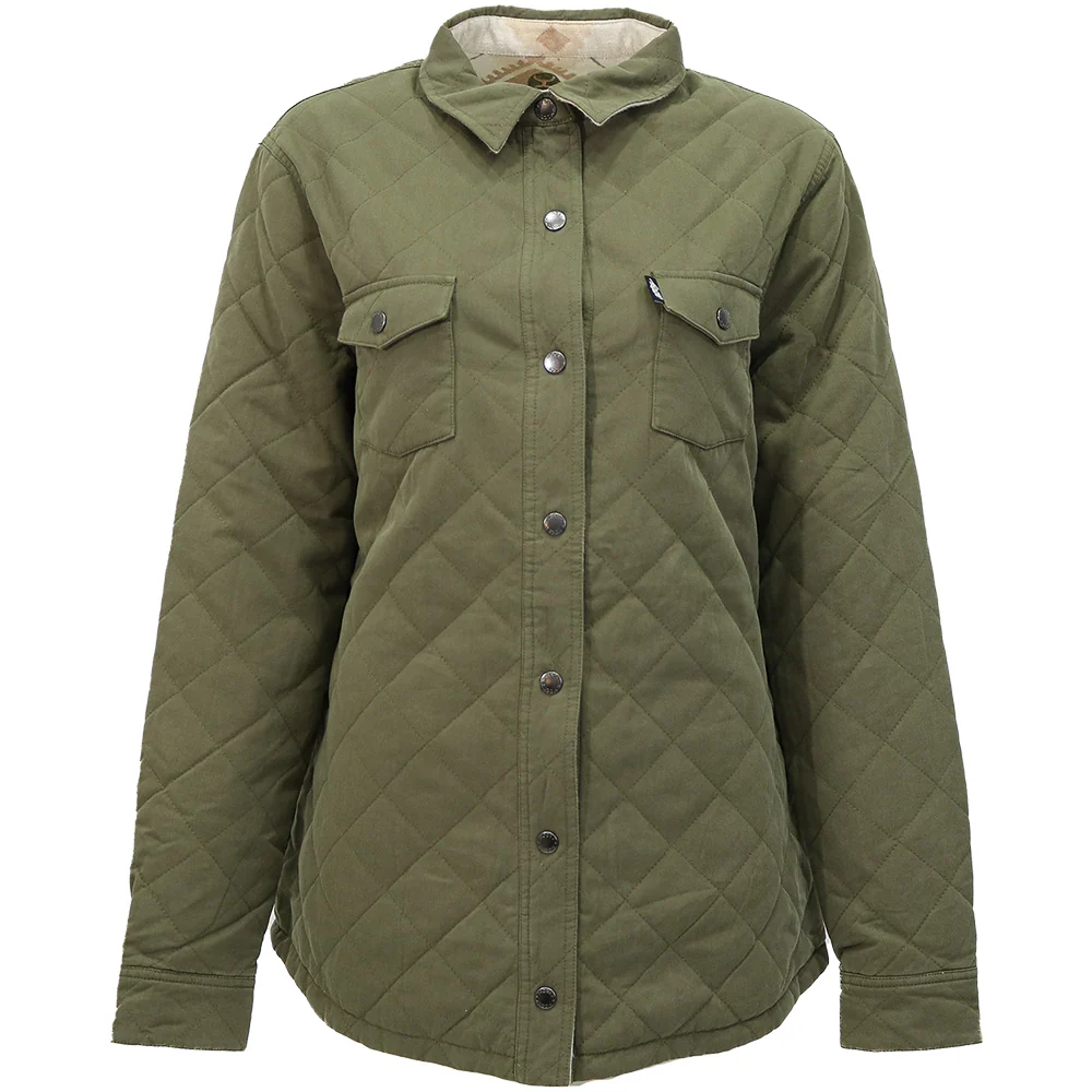 "Bandera" Reversible Barn Jacket Olive w/Cream & Tan Aztec - HJ160OLCR - Image 3