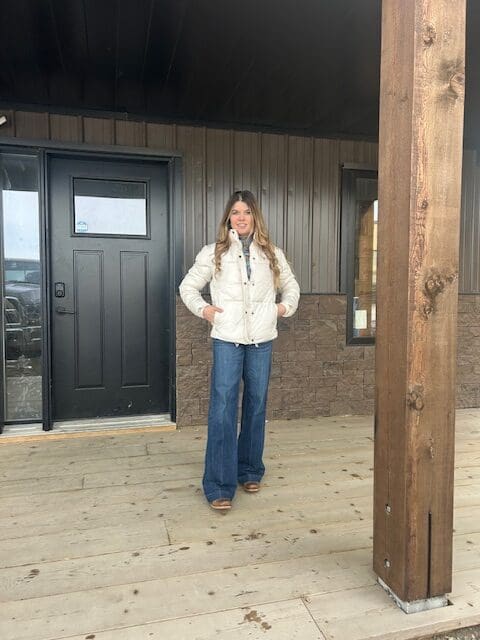 white western puffer jacket