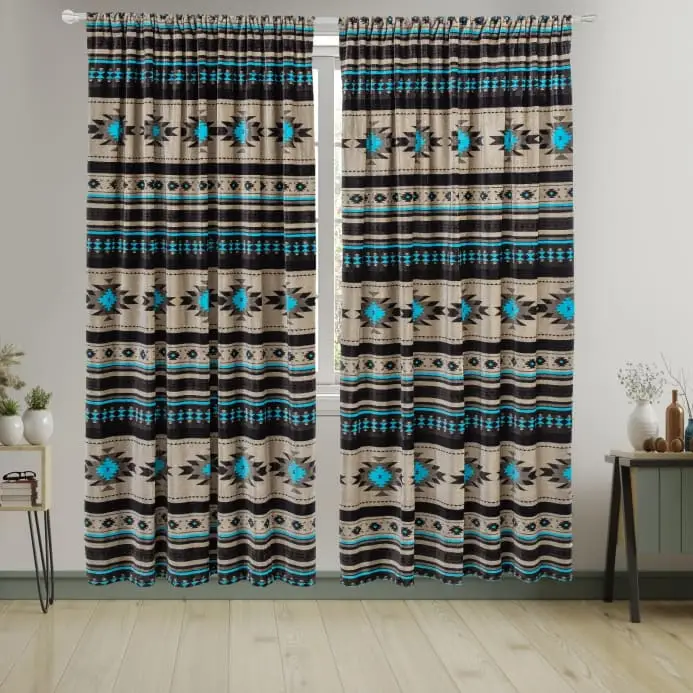 Southwestern Aztec Drapes Set