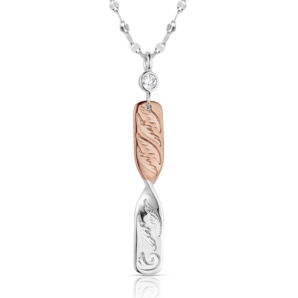 Montana silver copper necklace