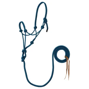 blue and black rope halter