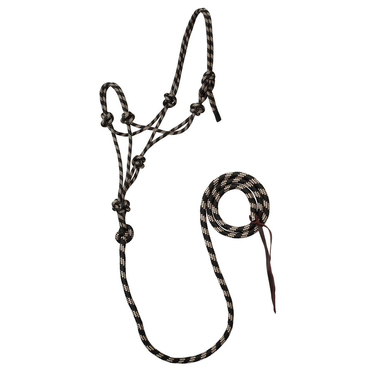 black horse rope halter