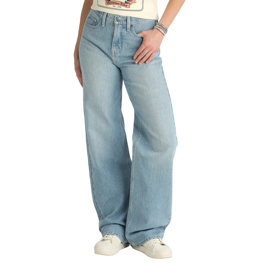 cinch ladies wide leg jeans light wash