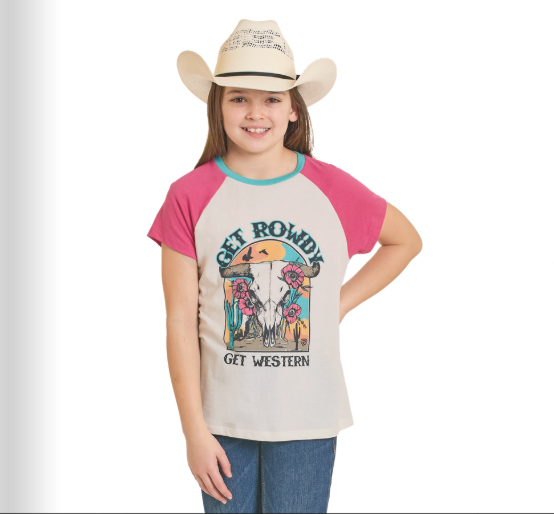 girls youth western t shirt