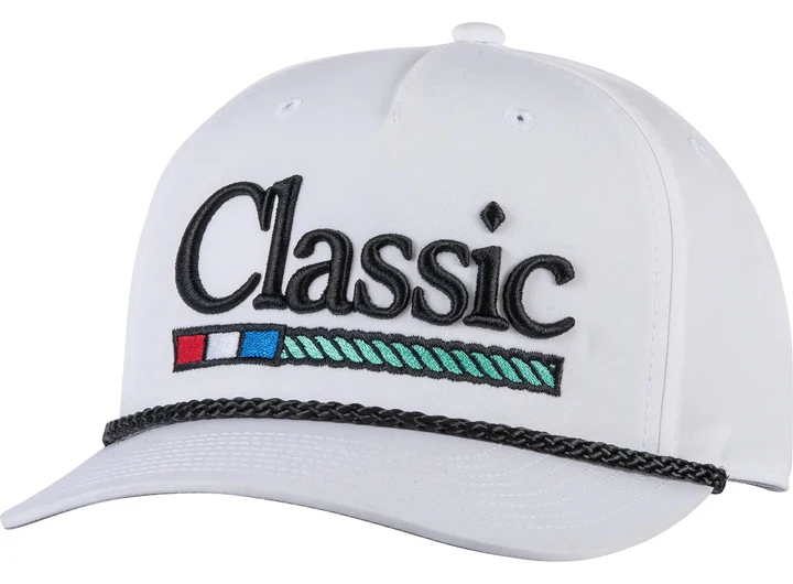 classic ropes white ball cap
