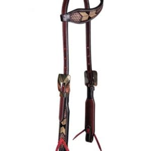 Chocolate Arrowhead Single Ear Headstall 3P1037