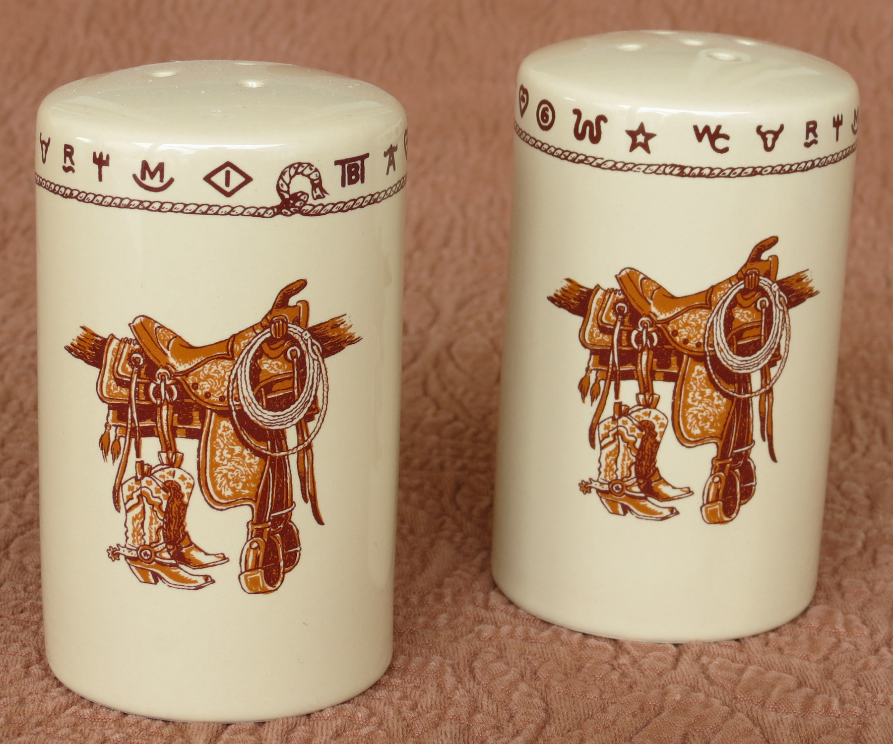 WEST CREATIONS BOOTS AND SADDLE SALT & PEPPER