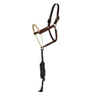 leather halters with rope noseband canada
