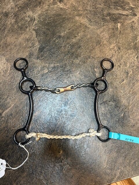dutton circle gag with twisted wire dog bone mouth peice