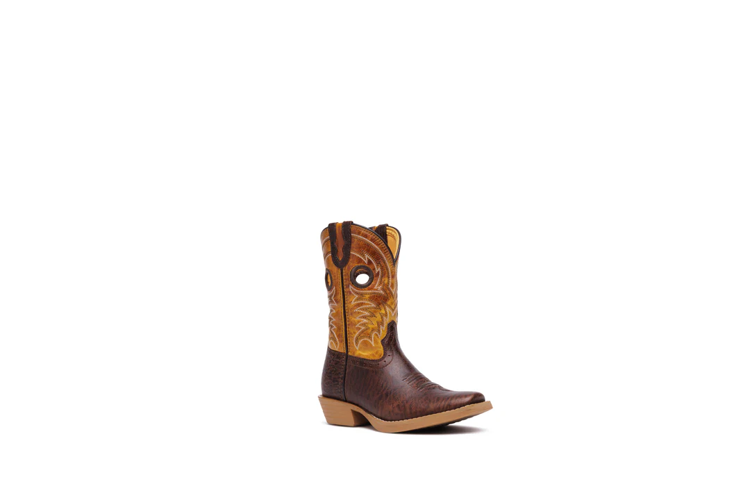 SHYLOH LITTLE KID'S 8" CUTTER TOE MOLE BROWN/GOLDEN MAIZE