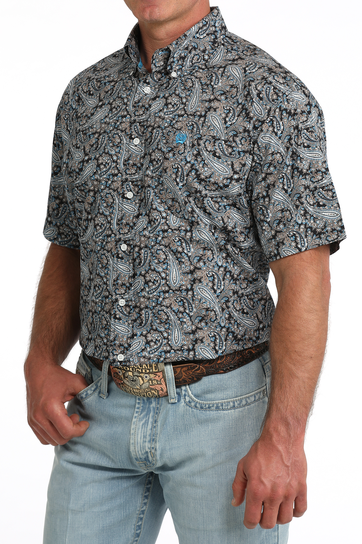 mens paisley short sleeve cinch shirt canada